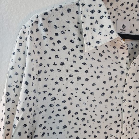 PARALLEL X LEAGUE THE DUKE WOVEN WHITE/BLACK MEN'S SIZE SMALL NEW WITH TAGS - Picture 15 of 16